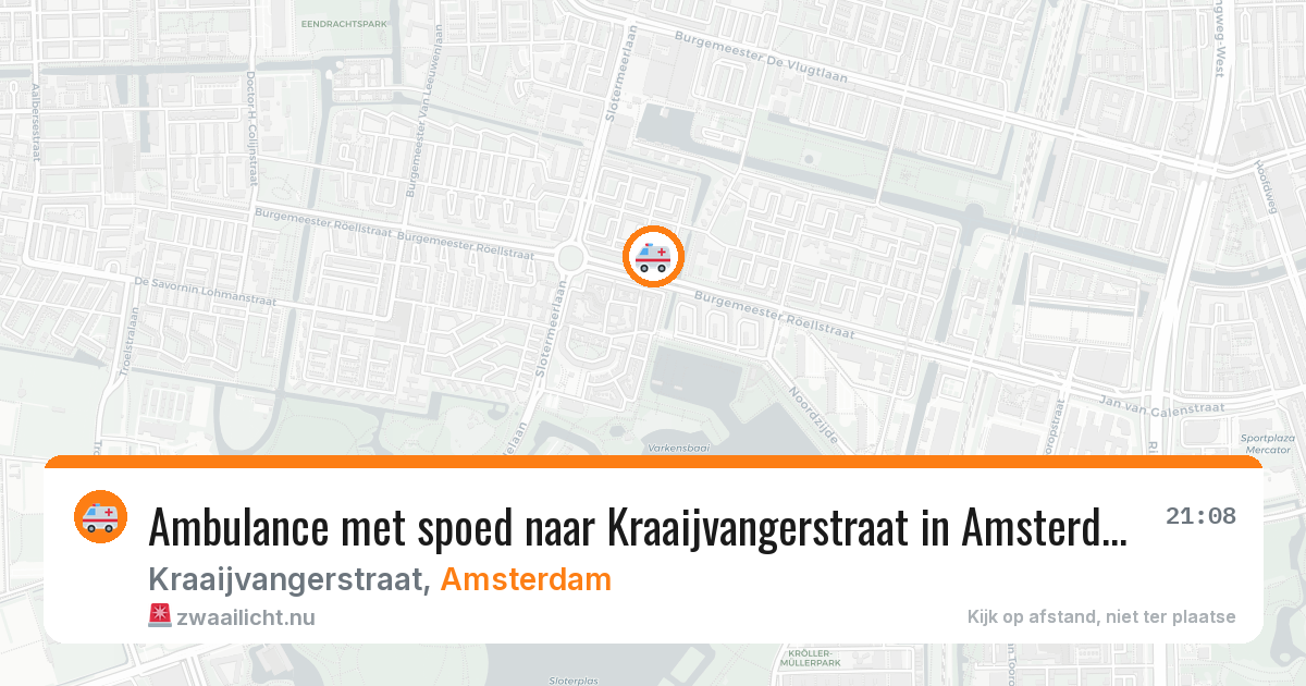 Ambulance met spoed naar Kraaijvangerstraat in Amsterdam — 15 jul 2026