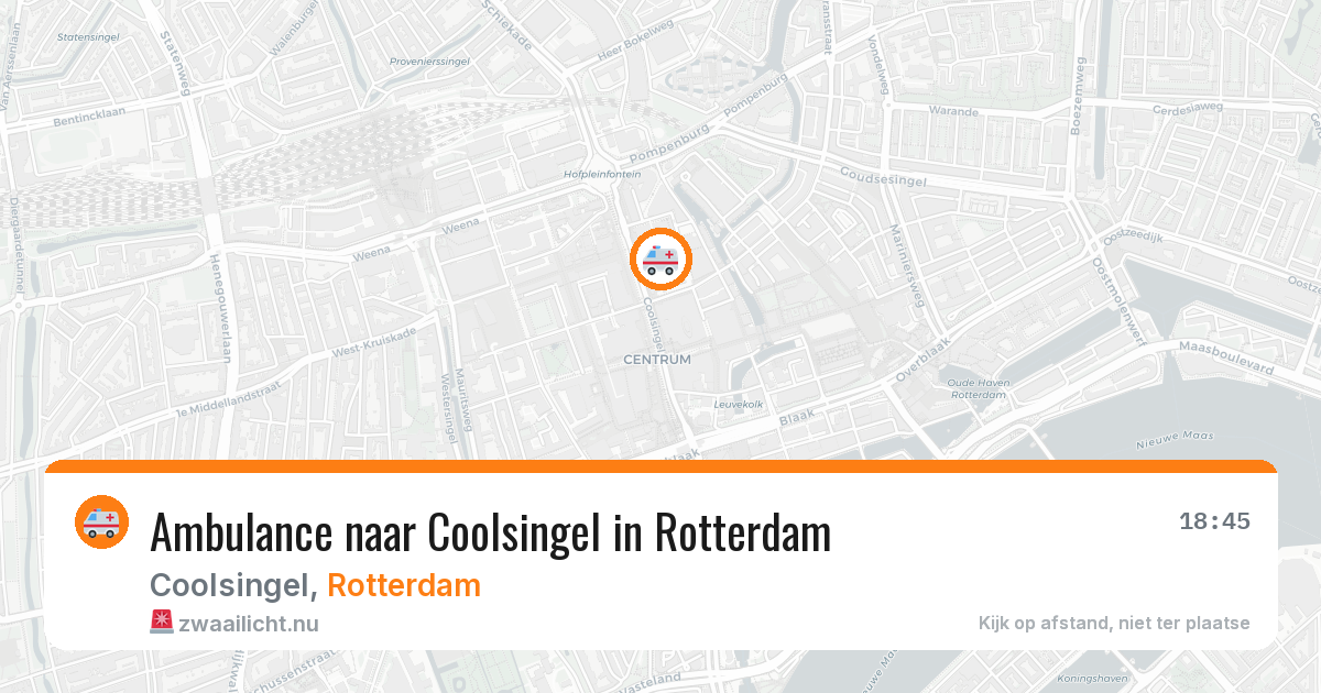 Ambulance naar Coolsingel in Rotterdam — 31 mrt 2026