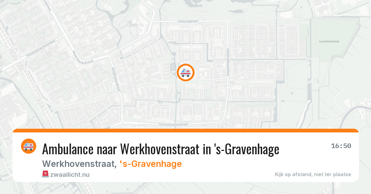 Ambulance naar Werkhovenstraat in 's-Gravenhage — 1 apr 2026