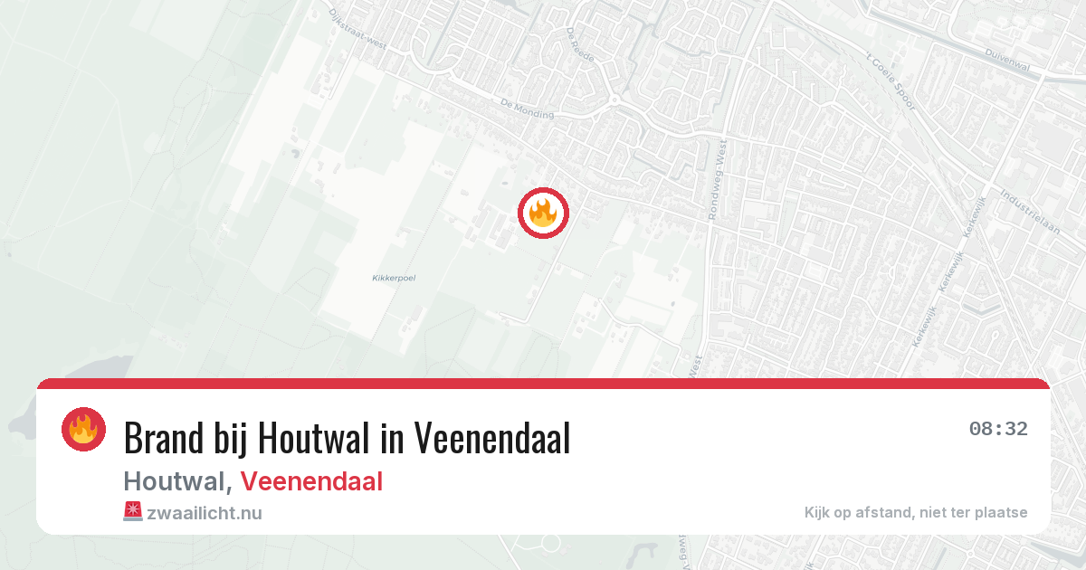 Brand bij Houtwal in Veenendaal — 22 mrt 2026