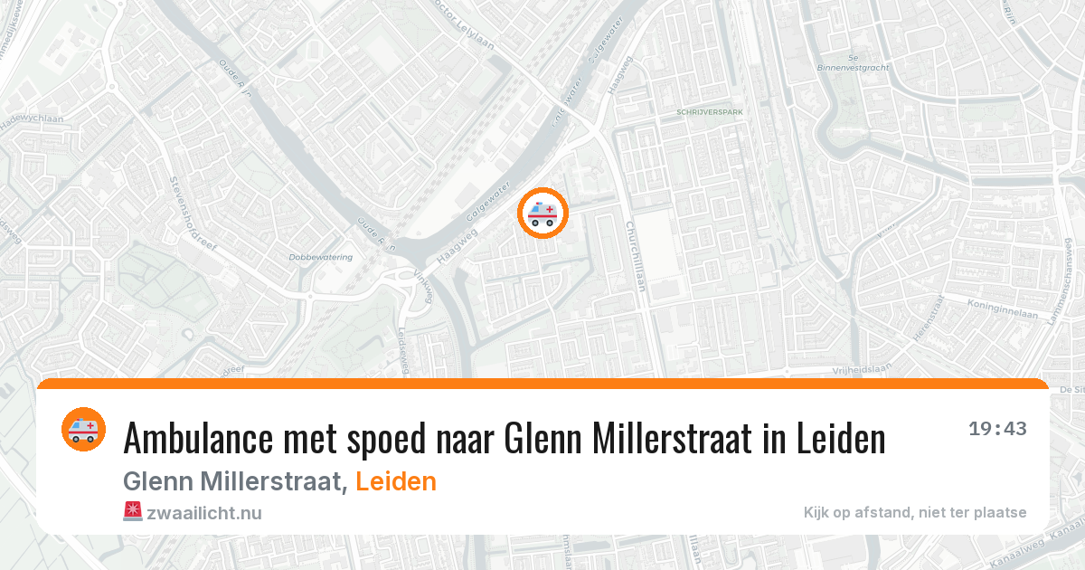 Ambulance met spoed naar Glenn Millerstraat in Leiden — 9 mrt 2026