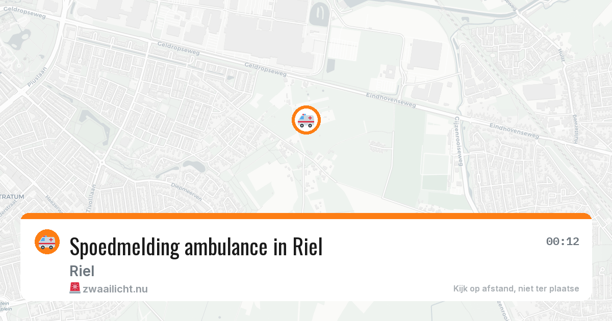 Spoedmelding ambulance in Riel — 21 mrt 2026