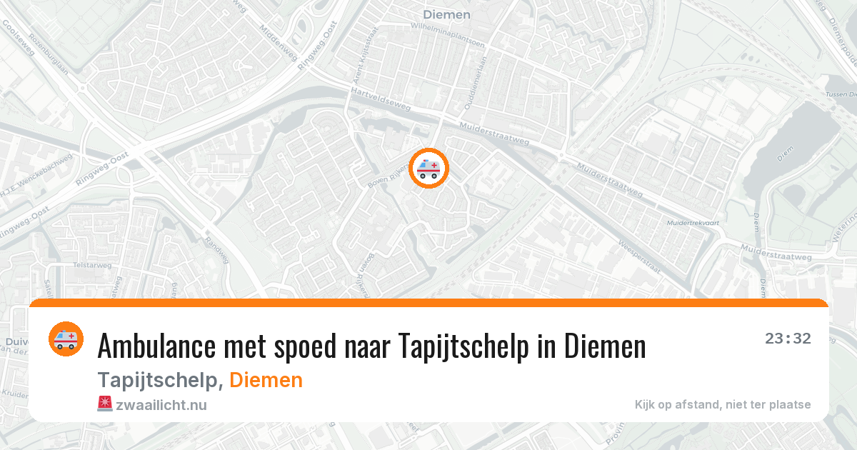 Ambulance met spoed naar Tapijtschelp in Diemen — 7 jun 2026