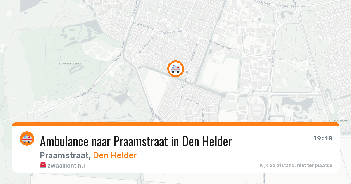 Ambulance naar Praamstraat in Den Helder — 8 mei 2026