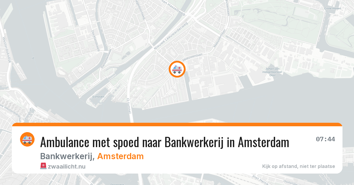 Ambulance met spoed naar Bankwerkerij in Amsterdam — 22 mrt 2026