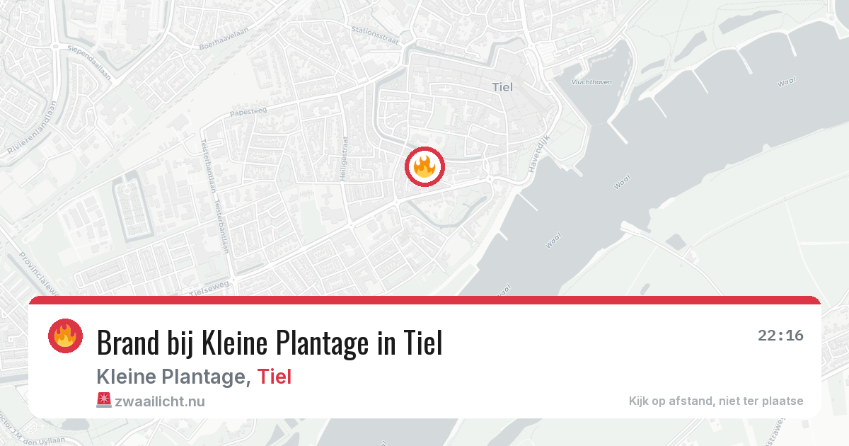 Brand bij Kleine Plantage in Tiel — 16 mei 2026