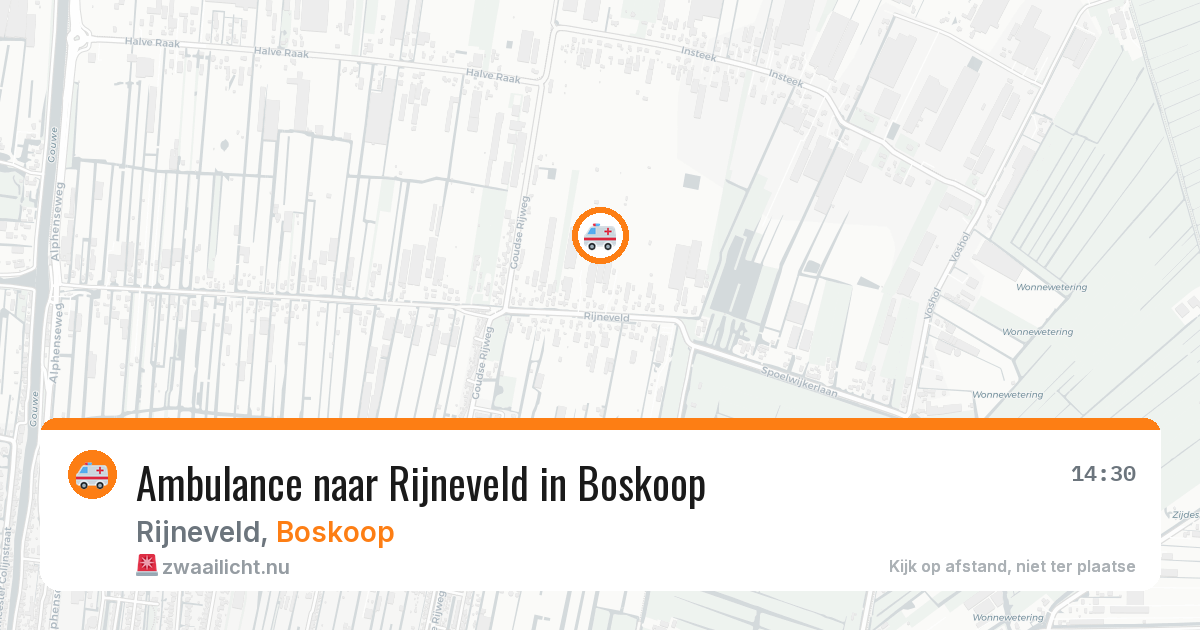 Ambulance naar Rijneveld in Boskoop — 11 jul 2026