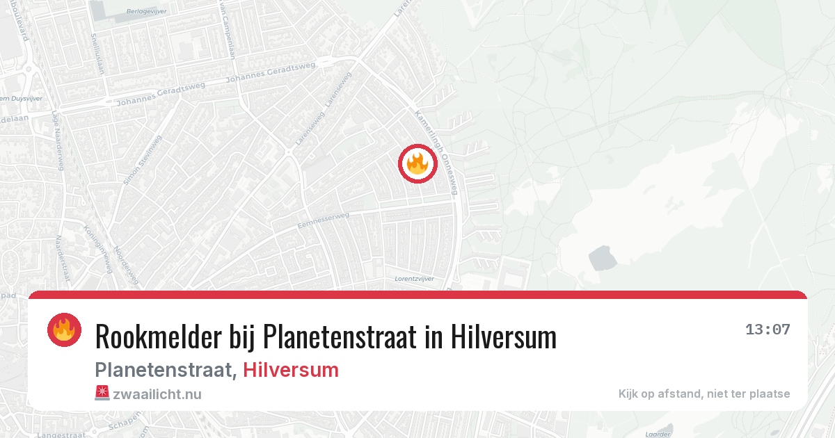 Rookmelder bij Planetenstraat in Hilversum — 26 mei 2026