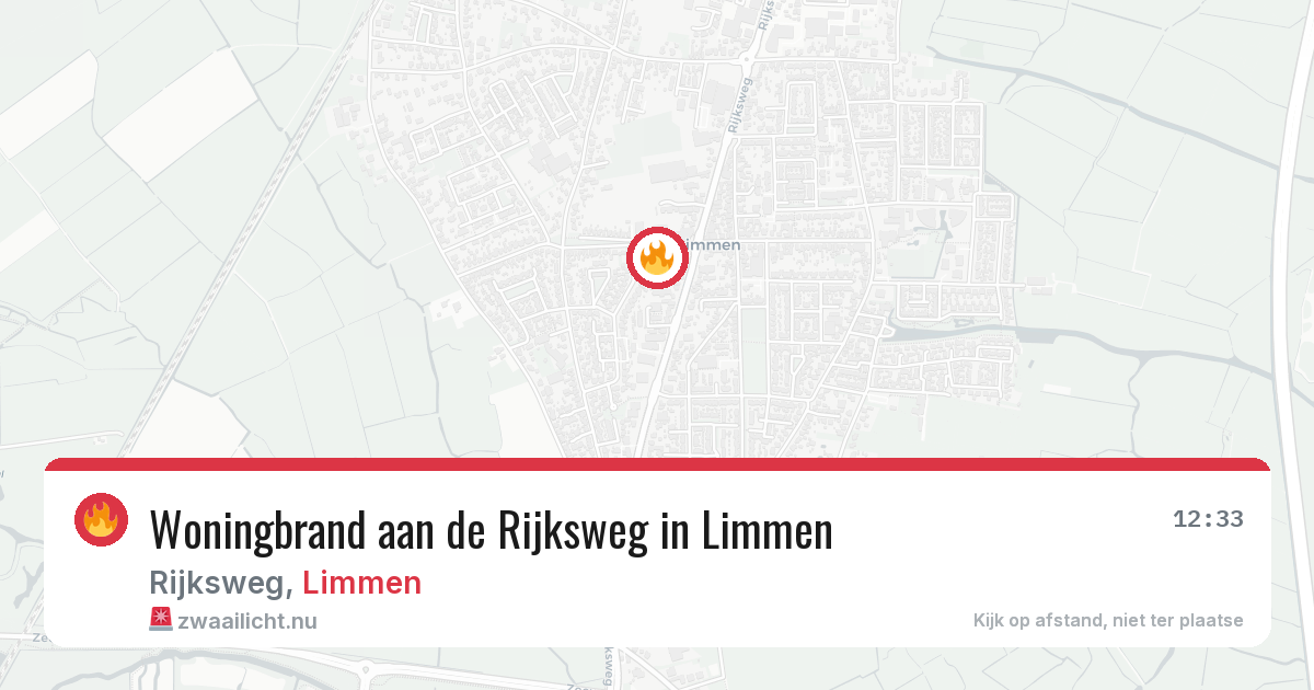 Woningbrand aan de Rijksweg in Limmen — 30 apr 2026
