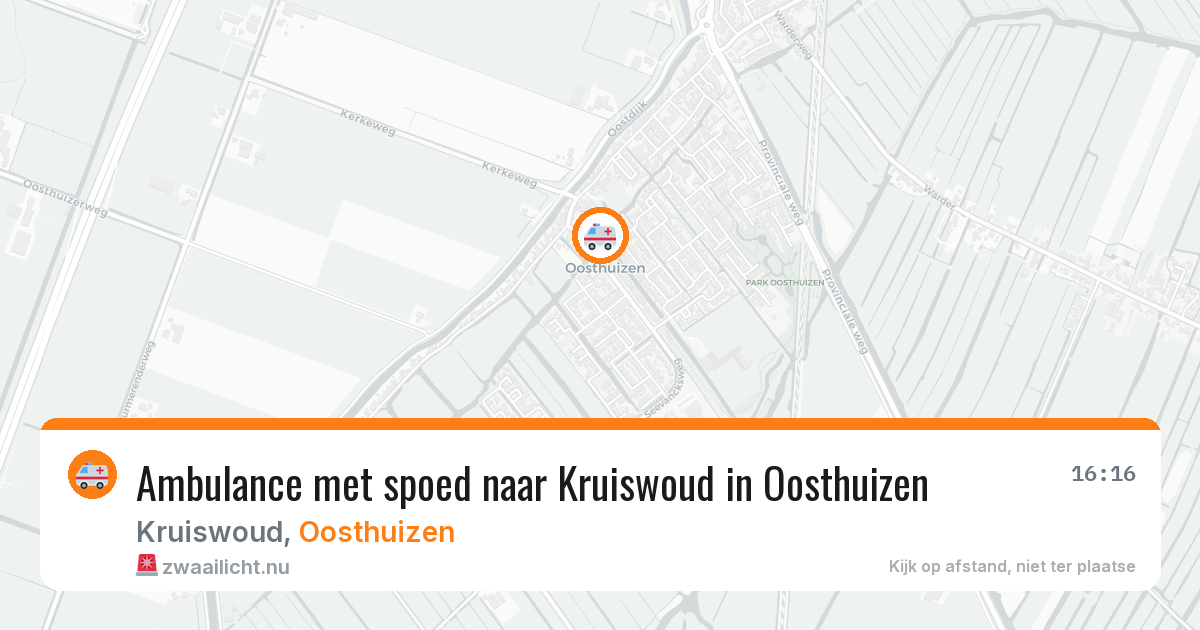 Ambulance met spoed naar Kruiswoud in Oosthuizen — 4 jun 2026