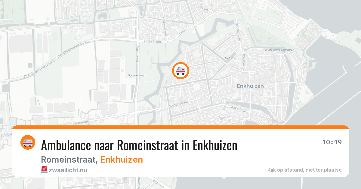 Ambulance naar Romeinstraat in Enkhuizen — 11 jul 2026