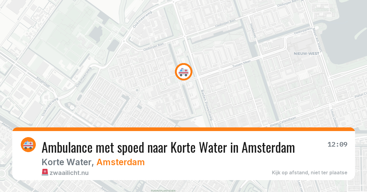 Ambulance met spoed naar Korte Water in Amsterdam — 14 mei 2026