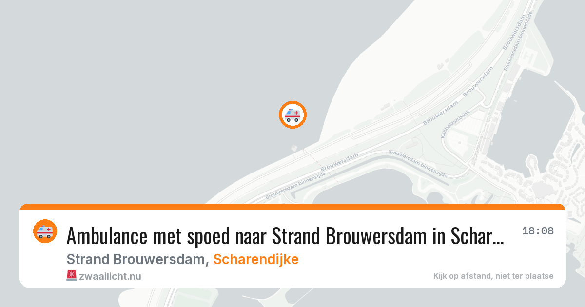Ambulance met spoed naar Strand Brouwersdam in Scharendijke — 22 feb 2026