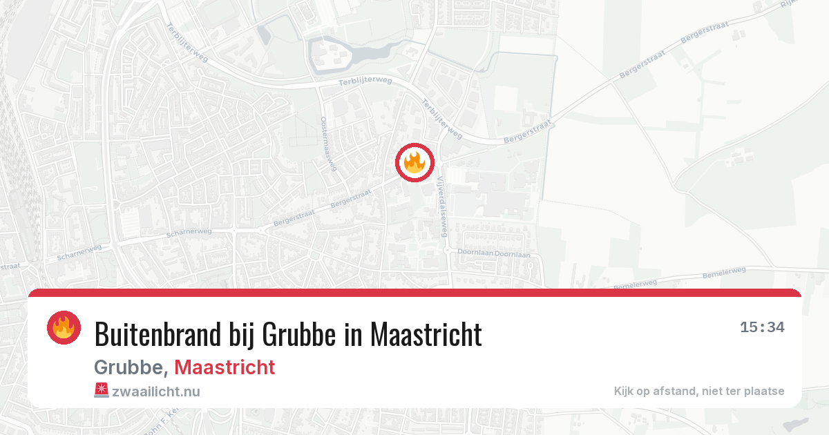 Buitenbrand bij Grubbe in Maastricht — 16 jul 2026