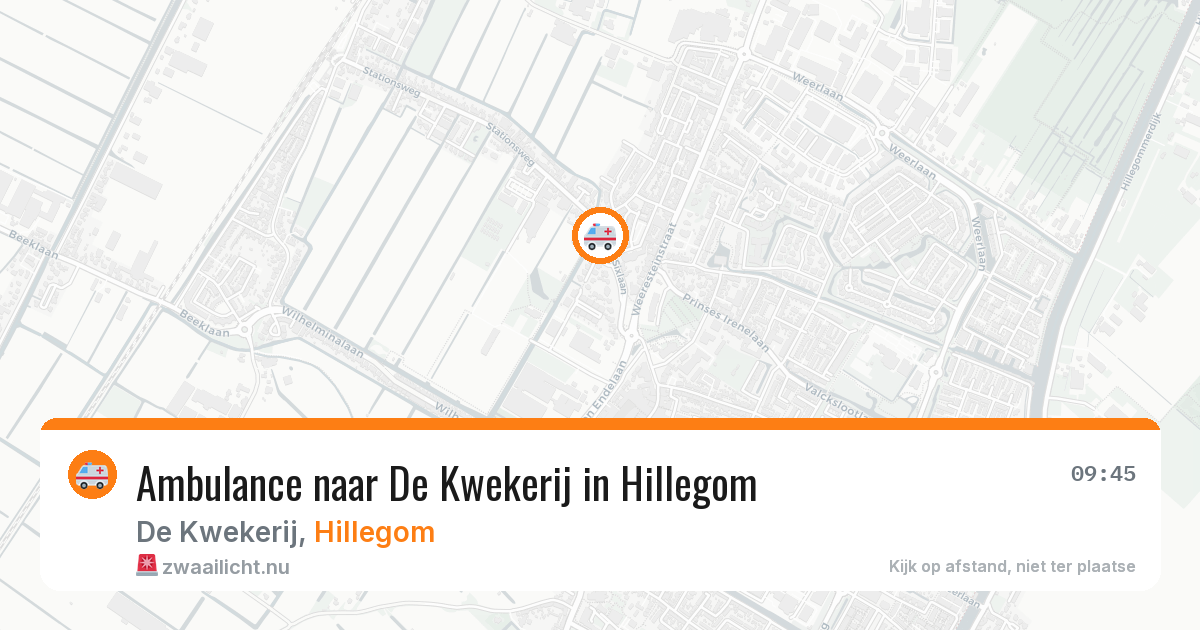 Ambulance naar De Kwekerij in Hillegom — 24 jul 2026
