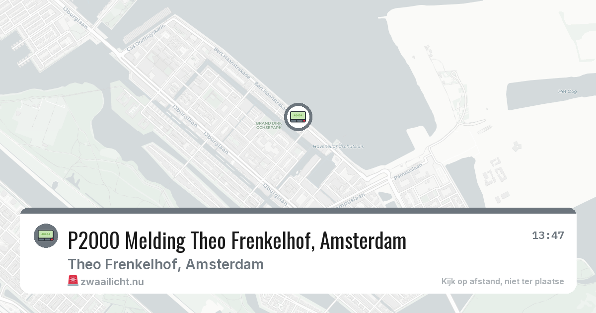 P2000 Melding Theo Frenkelhof, Amsterdam — 23 apr 2026