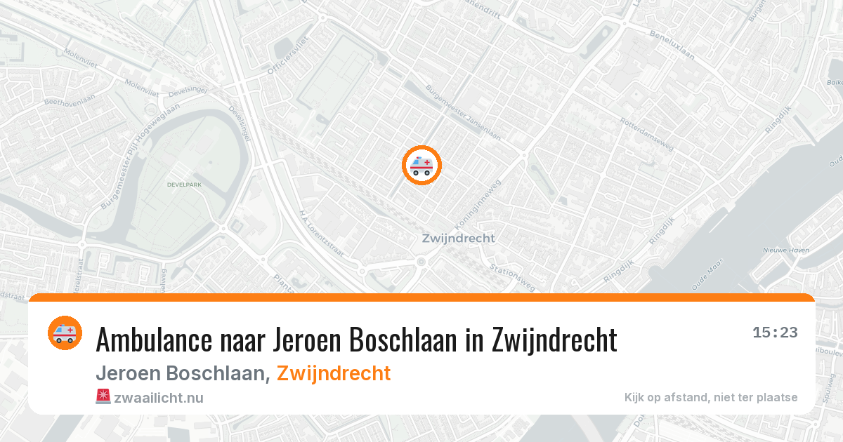 Ambulance naar Jeroen Boschlaan in Zwijndrecht — 8 mei 2026