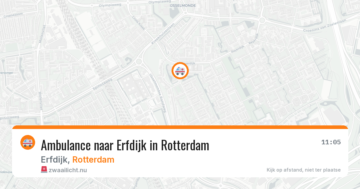 Ambulance naar Erfdijk in Rotterdam — 26 jul 2026