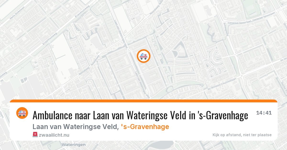 Ambulance naar Laan van Wateringse Veld in 's-Gravenhage — 20 mrt 2026