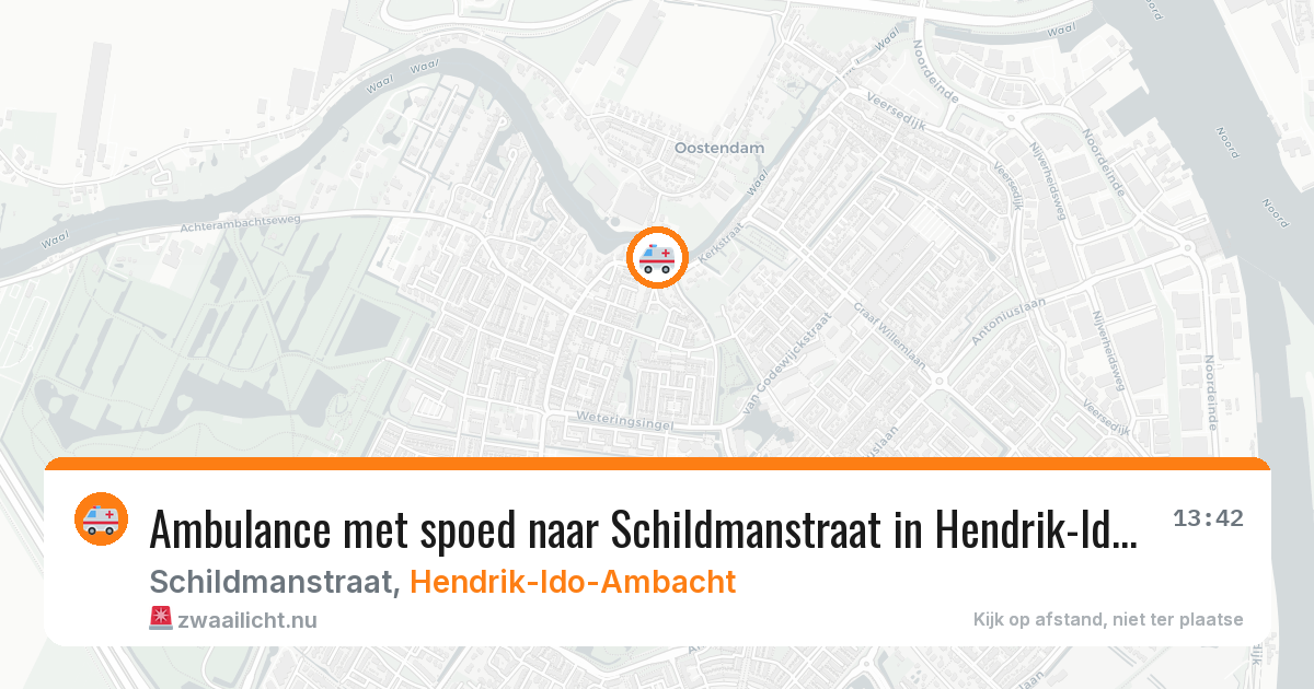 Ambulance met spoed naar Schildmanstraat in Hendrik-Ido-Ambacht — 27 mei 2026