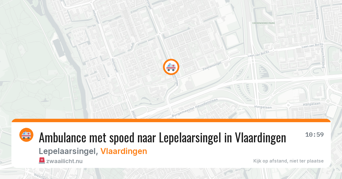 Ambulance met spoed naar Lepelaarsingel in Vlaardingen — 18 jul 2026