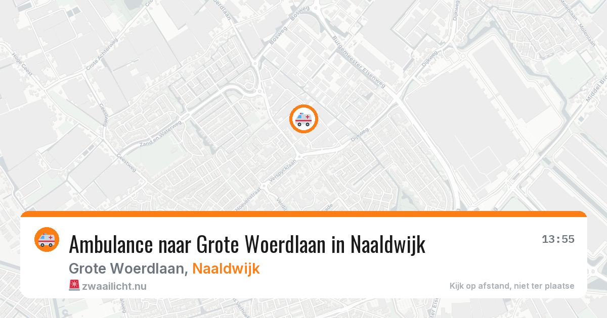 Ambulance naar Grote Woerdlaan in Naaldwijk — 12 mei 2026