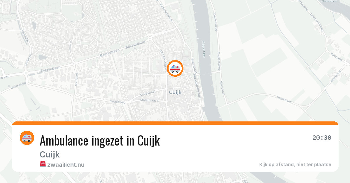 Ambulance ingezet in Cuijk — 11 jul 2026