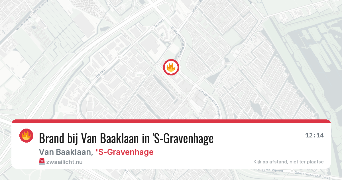 Brand bij Van Baaklaan in 'S-Gravenhage — 26 jul 2026