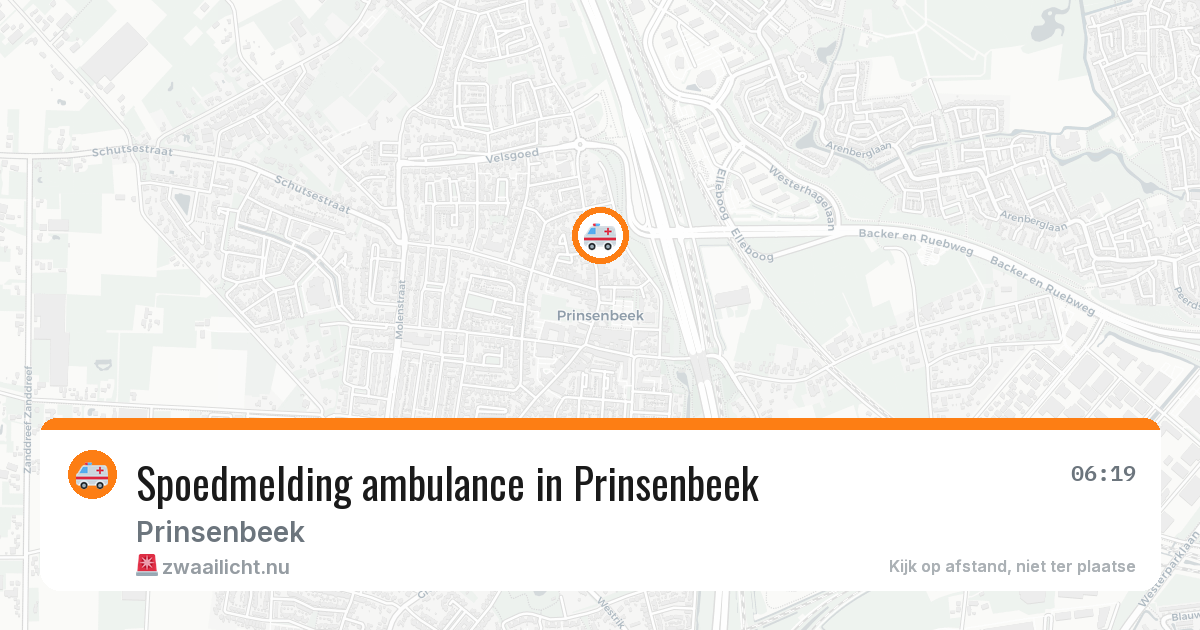 Spoedmelding ambulance in Prinsenbeek — 13 jul 2026