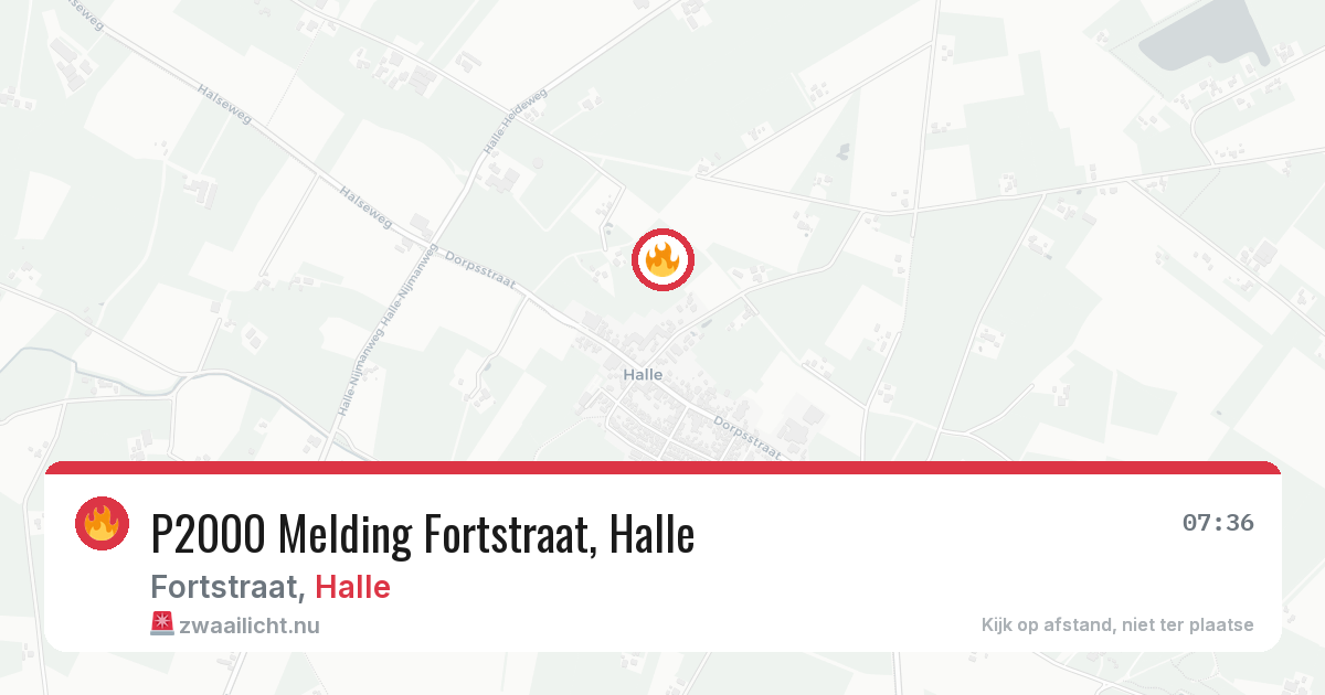 P2000 Melding Fortstraat, Halle — 7 feb 2026