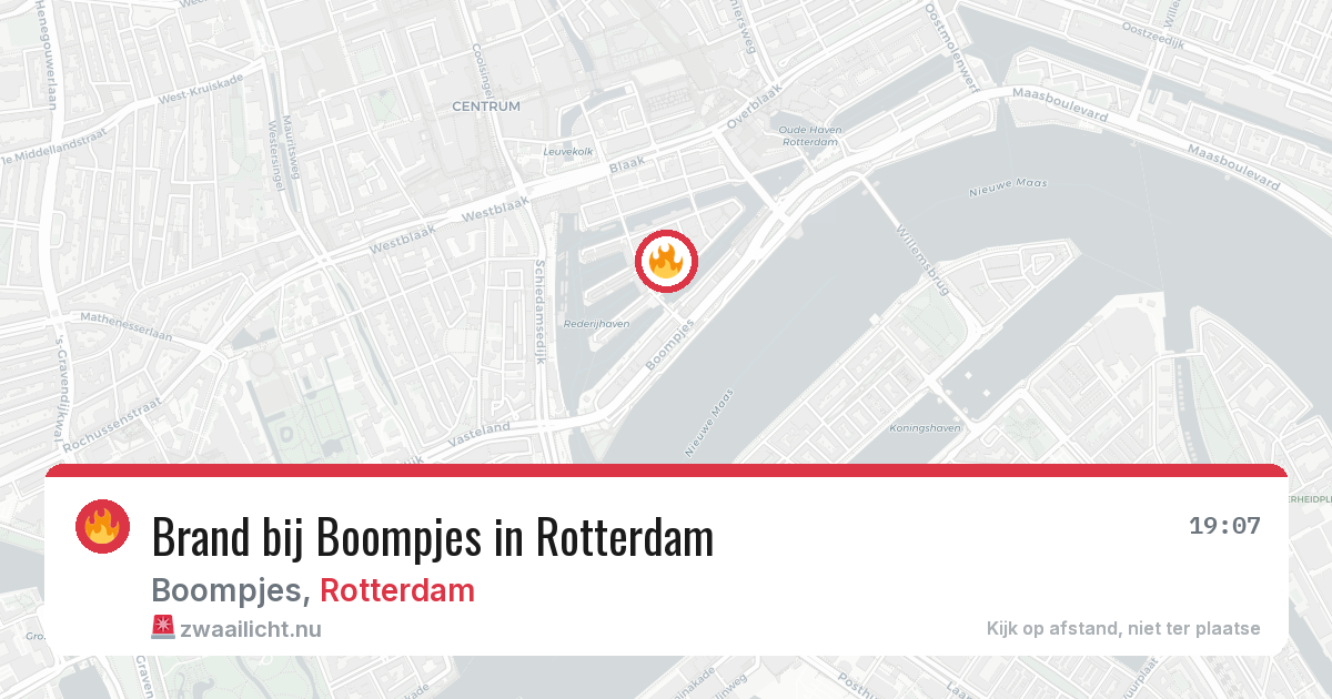 Brand bij Boompjes in Rotterdam — 28 mei 2026