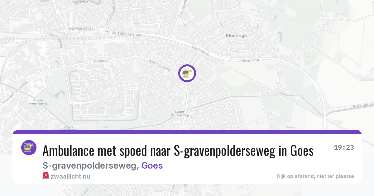 Ambulance met spoed naar S-gravenpolderseweg in Goes — 26 apr 2026