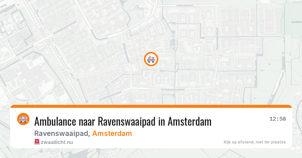 Ambulance naar Ravenswaaipad in Amsterdam — 16 jul 2026