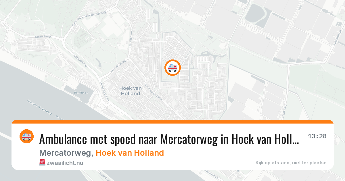 Ambulance met spoed naar Mercatorweg in Hoek van Holland — 14 mei 2026