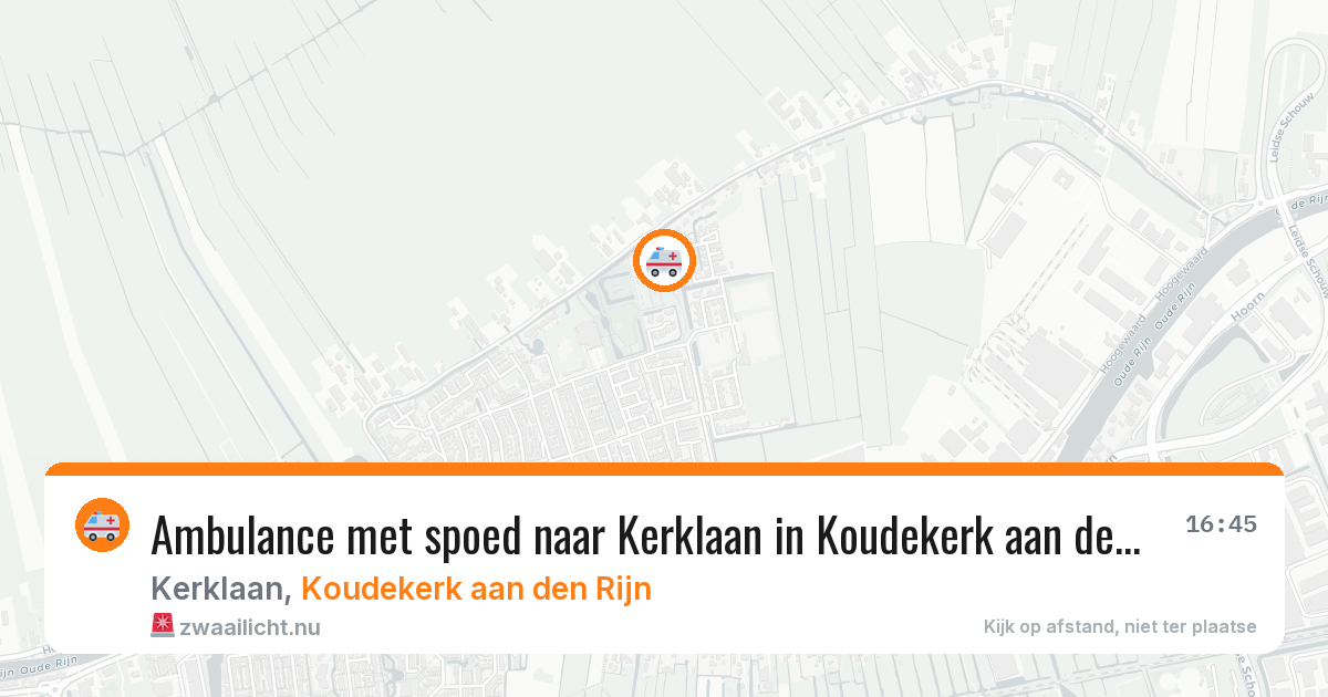 Ambulance met spoed naar Kerklaan in Koudekerk aan den Rijn — 18 jan 2026
