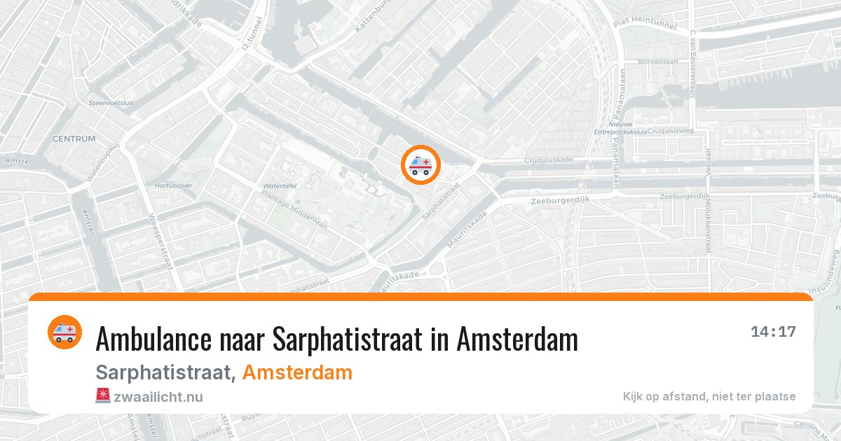 Ambulance naar Sarphatistraat in Amsterdam — 12 jul 2026