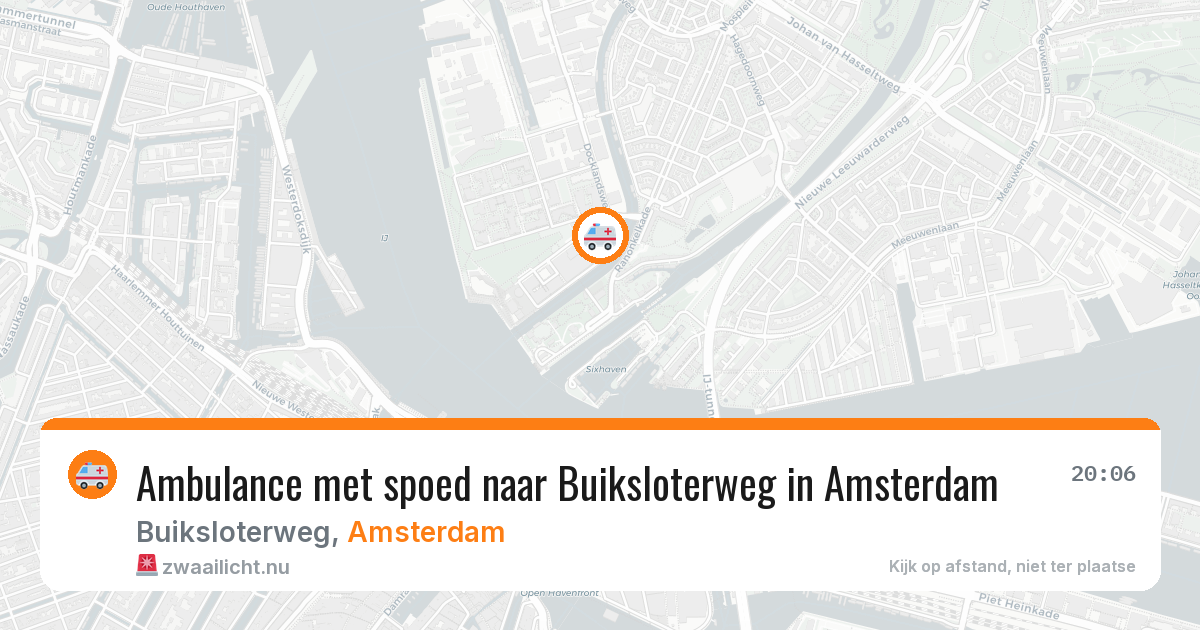 Ambulance met spoed naar Buiksloterweg in Amsterdam — 14 mrt 2026