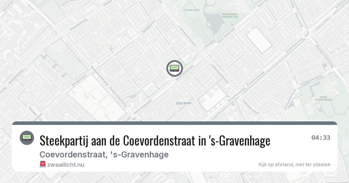 Steekpartij aan de Coevordenstraat in 's-Gravenhage — 21 feb 2026