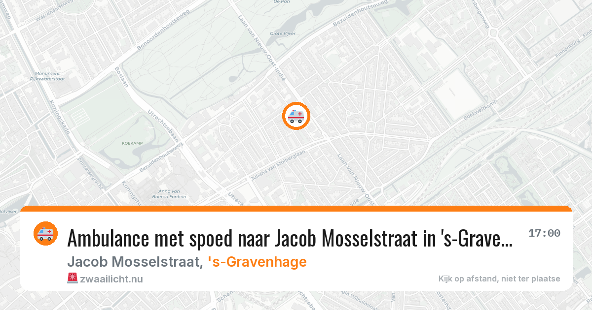Ambulance met spoed naar Jacob Mosselstraat in 's-Gravenhage — 10 jul 2026