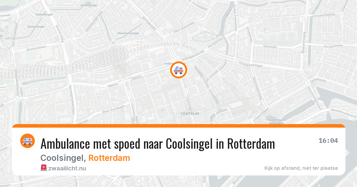 Ambulance met spoed naar Coolsingel in Rotterdam — 20 feb 2026
