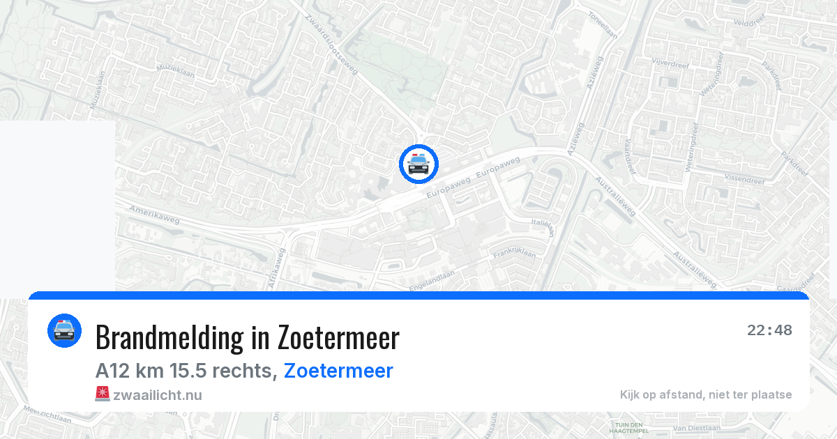 Brandmelding in Zoetermeer — 10 jul 2026