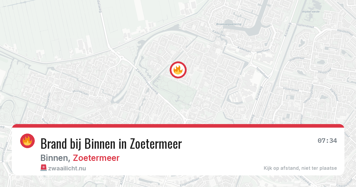 Brand bij Binnen in Zoetermeer — 31 mrt 2026