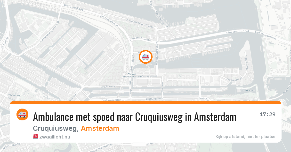 Ambulance met spoed naar Cruquiusweg in Amsterdam — 22 jul 2026