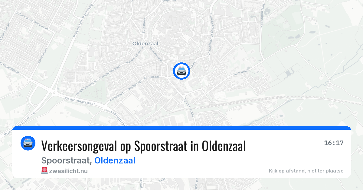 Verkeersongeval op Spoorstraat in Oldenzaal — 25 mrt 2026