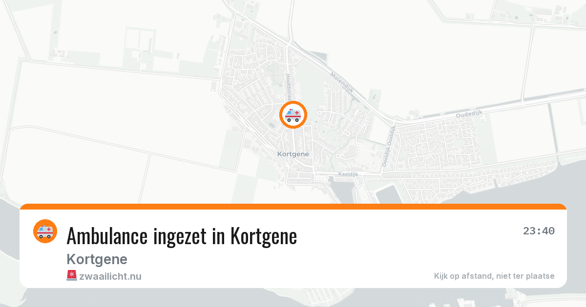 Ambulance ingezet in Kortgene — 12 jul 2026
