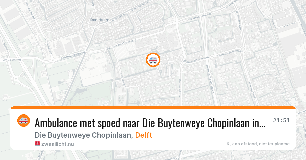 Ambulance met spoed naar Die Buytenweye Chopinlaan in Delft — 9 feb 2026