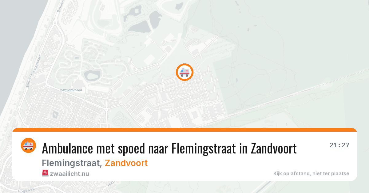Ambulance met spoed naar Flemingstraat in Zandvoort — 30 mei 2026