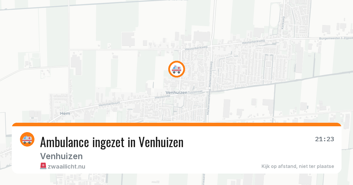 Ambulance ingezet in Venhuizen — 28 mei 2026