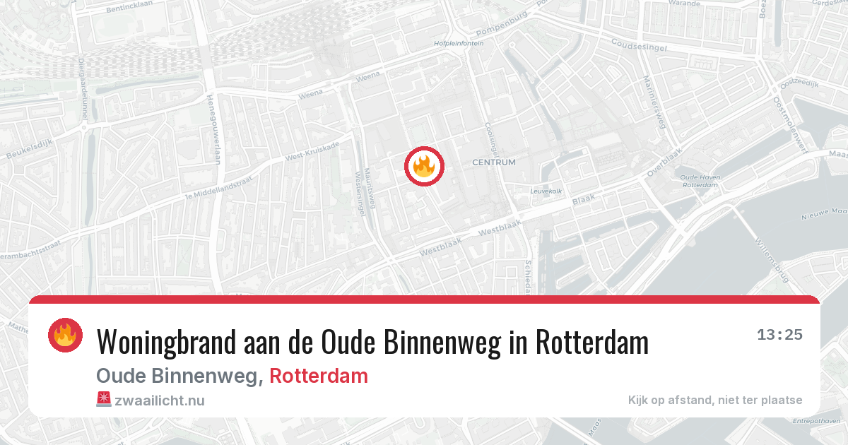 Woningbrand aan de Oude Binnenweg in Rotterdam — 27 mei 2026