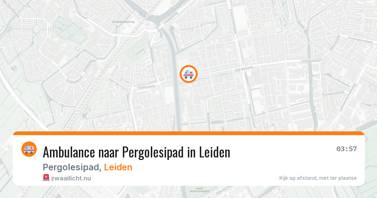 Ambulance naar Pergolesipad in Leiden — 23 jul 2026